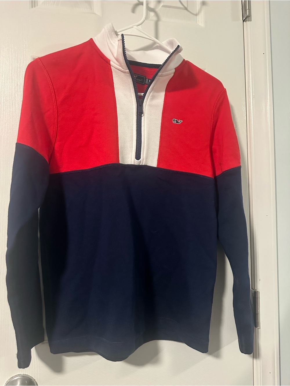 Vineyard Vines Red, Navy & White Half-Zip Pullover